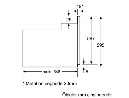 Bosch HBN301E2T Paslanmaz çelik Ankastre fırın