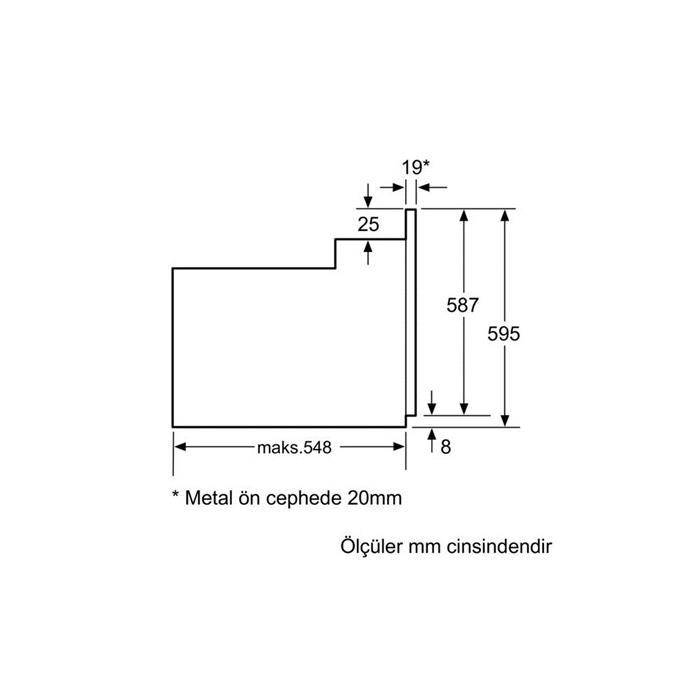 Bosch HBN331E2T Paslanmaz çelik Ankastre fırın