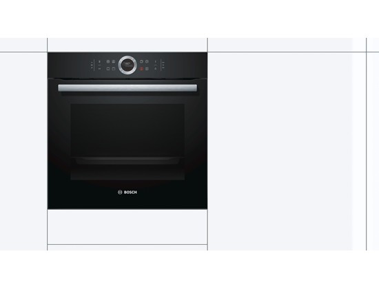 Bosch Serie | 8 Fırın HBG655NB1, Siyah