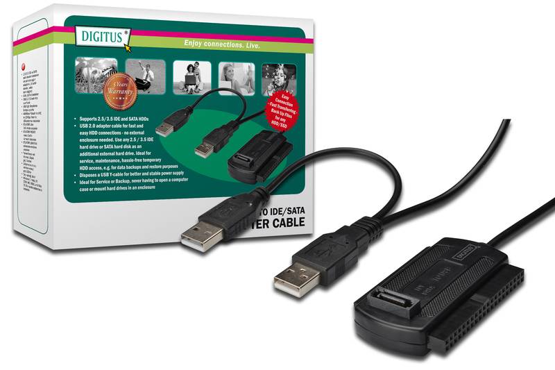 Digitus USB 2.0 IDE ve Serial ATA (SATA) Adaptörü