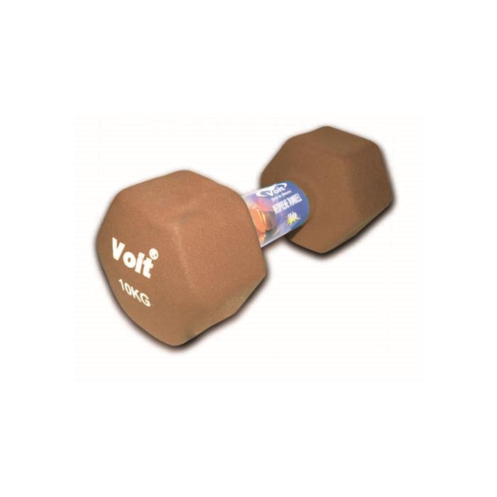 Voit Vdb-04 Altıgen Neopren Dumbbell 10Kg Kahve