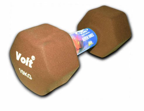 Voit Vdb-04 Altıgen Neopren Dumbbell 10Kg Kahve