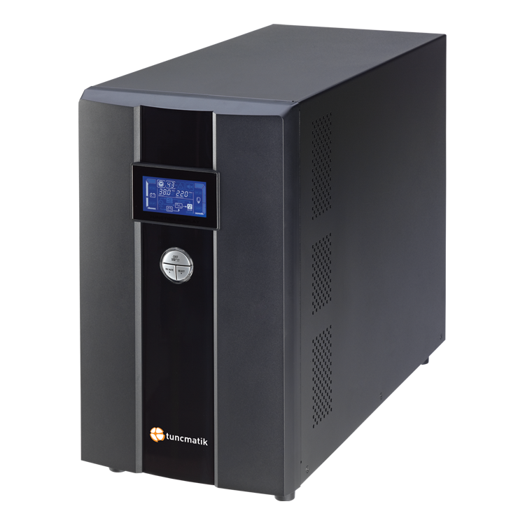 Tunçmatik Newtech-Pro 3 Kva 1F/1F ( 5/5Dk) Lcd On-Line Ups + 6X 12V-9Ah Akü (Standart)