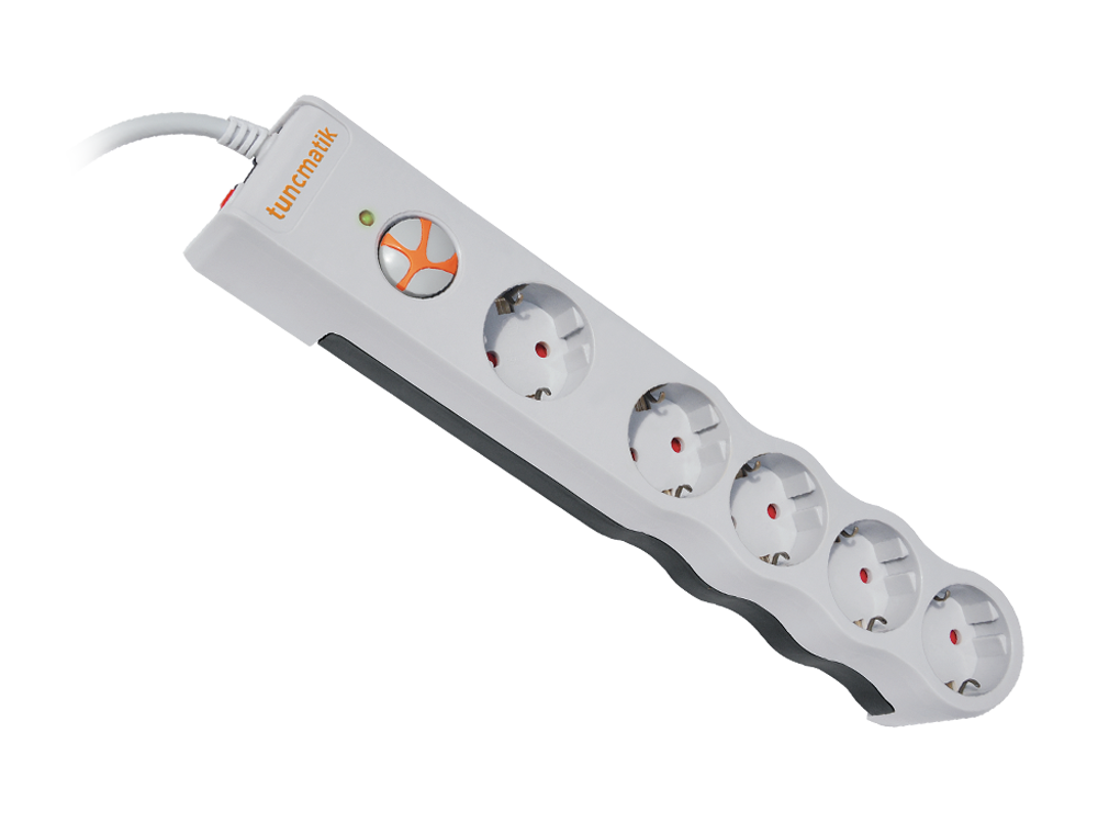 Tunçmatik Powersurge-5 Li Enerji Koruma Prizi 238 Joule  1.5Mt (Beyaz)  