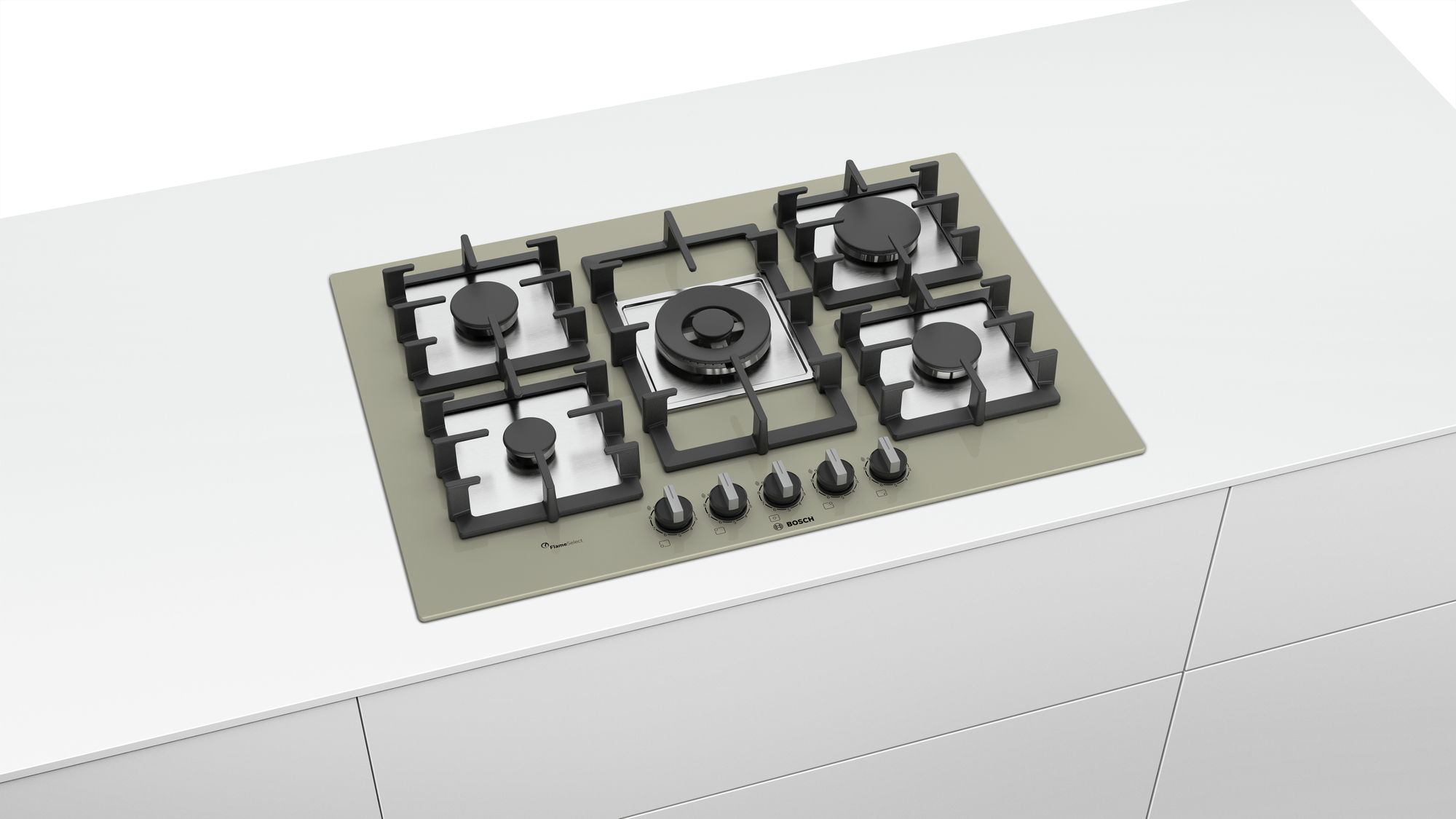 Bosch PPQ7A8B90 75 cm Wok Gözlü Camlı Ankastre Ocak