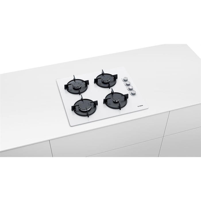 Bosch POP6C2B11L LPG'li Beyaz Cam Ankastre Ocak