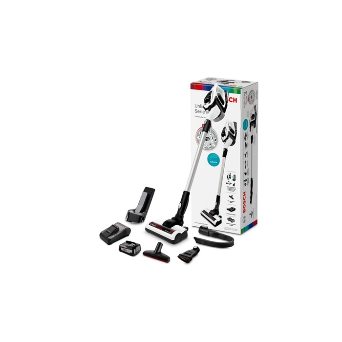 Bosch BBS812PCK Şarjlı Dik Süpürge Unlimited Serie 8 Beyaz