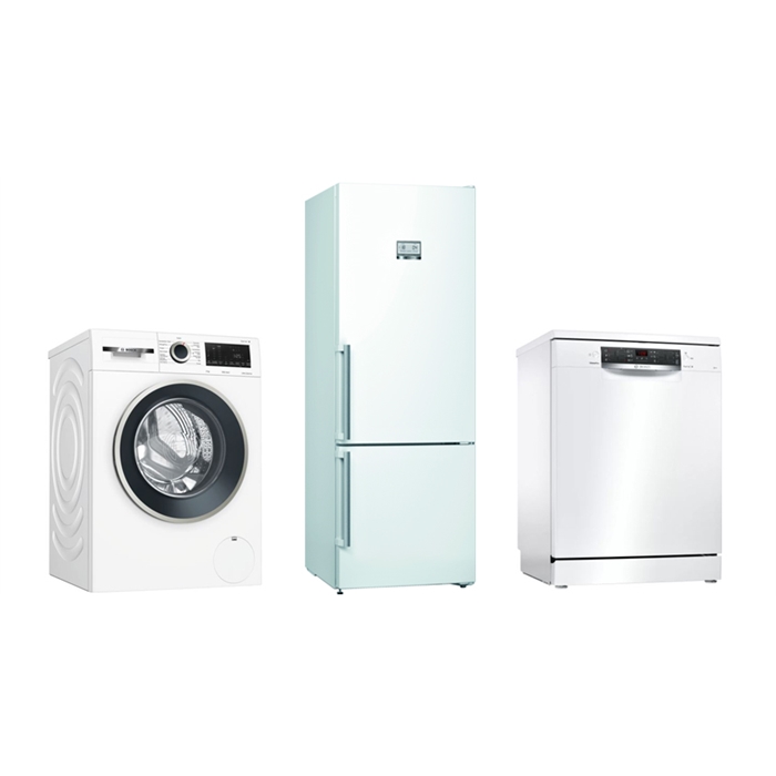 Bosch Beyaz Eşya Seti KGN56AWF0N, SMS46JW01T, WGA141X0TR 