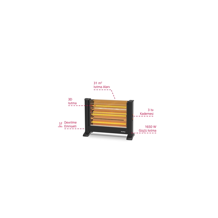 Simfer Slimline S1650 CPW Quartz Isıtıcı 1650W