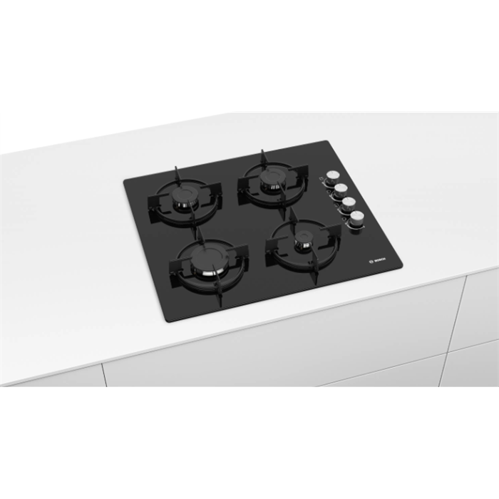 Bosch POP6C6O10O Doğalgazlı Ankastre Cam Ocak Siyah