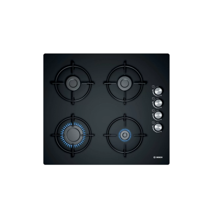 Bosch POP6C6O10O Doğalgazlı Ankastre Cam Ocak Siyah