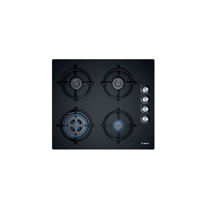 Bosch POH6C6O10O Doğalgazlı Wok Gözlü Siyah Cam Ankastre Ocak