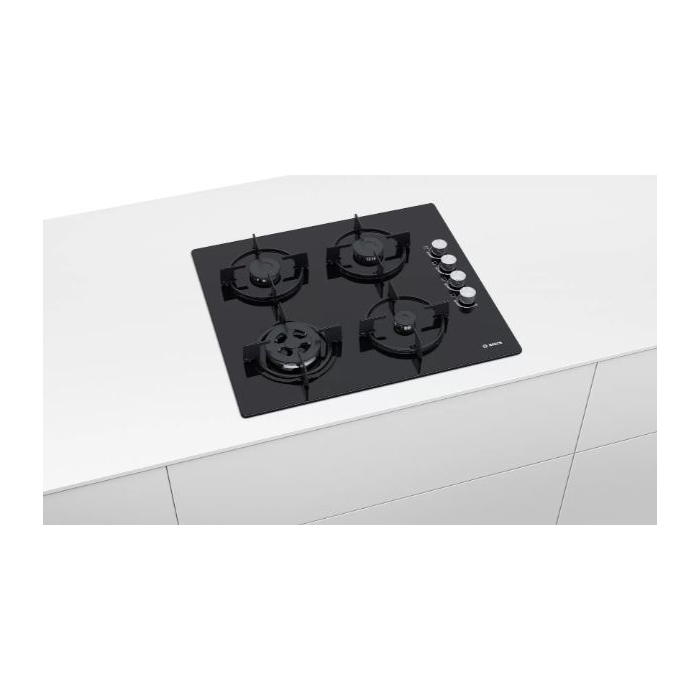 Bosch POH6C6O10O Doğalgazlı Wok Gözlü Siyah Cam Ankastre Ocak