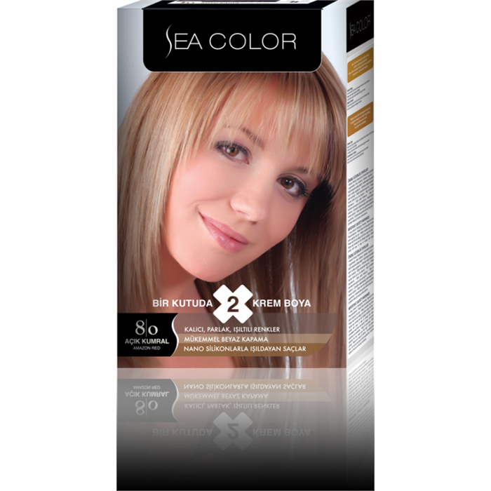 Sea Color Açık Kumral Saç Boyası Seti (1 Tüp Hediye)