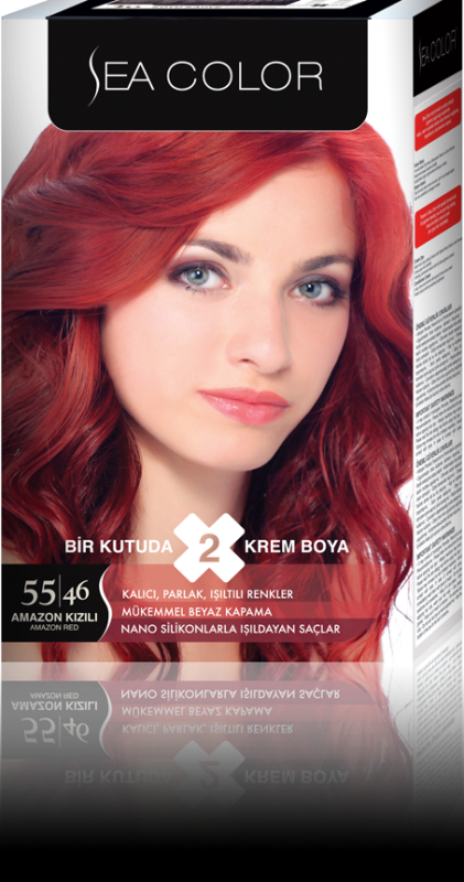 Sea Color Amazon Kızılı Saç Boyası Seti (1 Tüp Hediye)