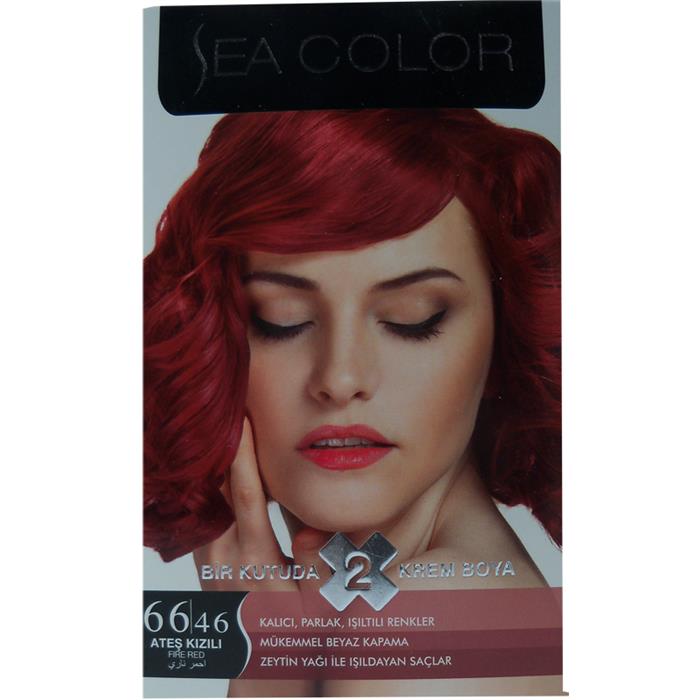 Sea Color Ateş Kızılı Saç Boyası Seti (1 Tüp Hediye)