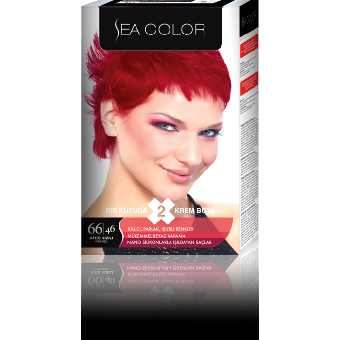Sea Color Ateş Kızılı Saç Boyası Seti (1 Tüp Hediye)