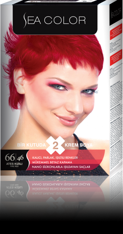 Sea Color Ateş Kızılı Saç Boyası Seti (1 Tüp Hediye)
