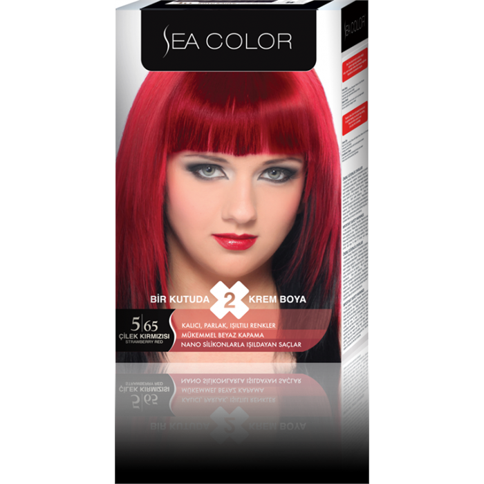 Sea Color Çilek Kırmızısı Saç Boyası Seti (1 Tüp Hediye)