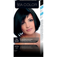 Sea Color Mavi Siyah Saç Boyası Seti (1 Tüp Hediye)
