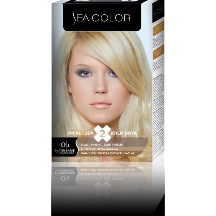 Sea Color Platin Sarısı  Saç Boyası Seti (1 Tüp Hediye)