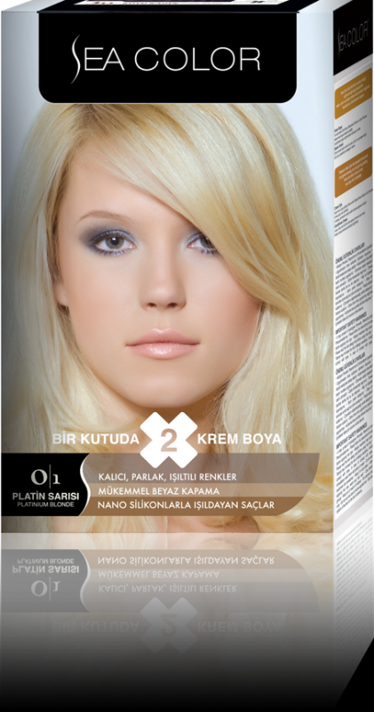 Sea Color Platin Sarısı  Saç Boyası Seti (1 Tüp Hediye)