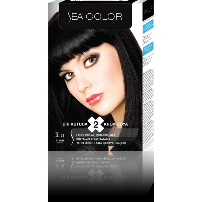 Sea Color Siyah Saç Boyası Seti (1 Tüp Hediye)