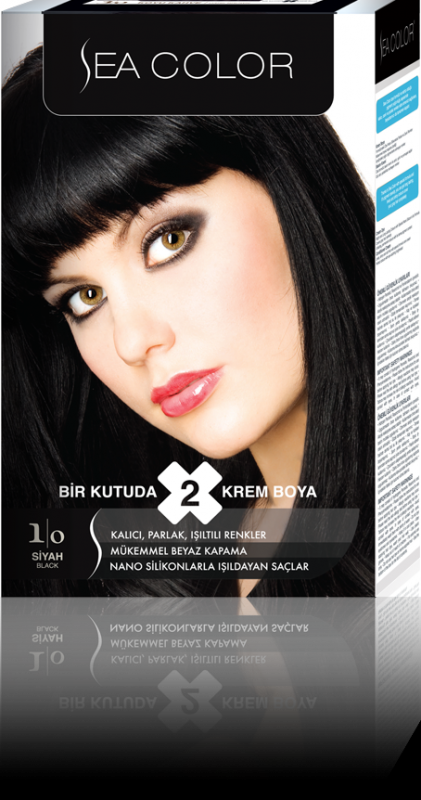 Sea Color Siyah Saç Boyası Seti (1 Tüp Hediye)