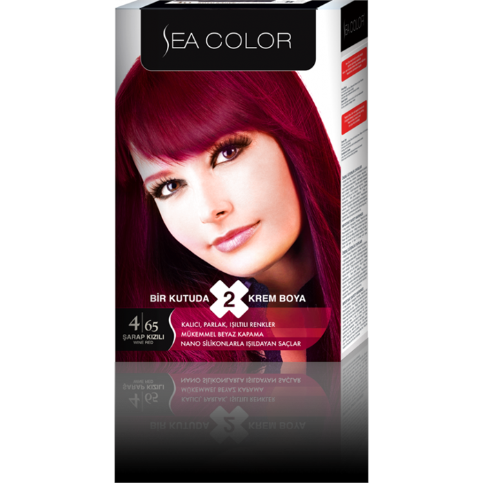 Sea Color Şarap Kızılı Saç Boyası Seti (1 Tüp Hediye)