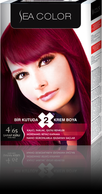 Sea Color Şarap Kızılı Saç Boyası Seti (1 Tüp Hediye)