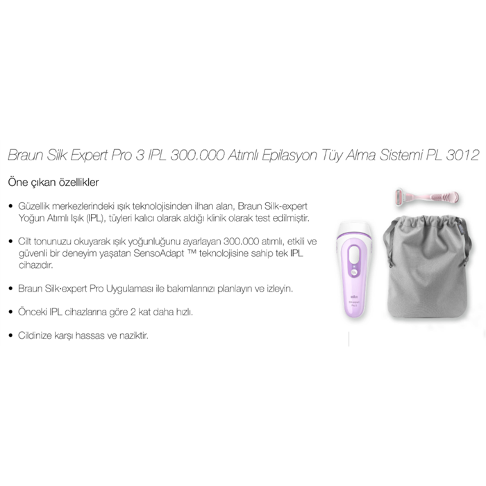 Braun Silk-Expert Pro 3 PL3012 IPL Epilatör