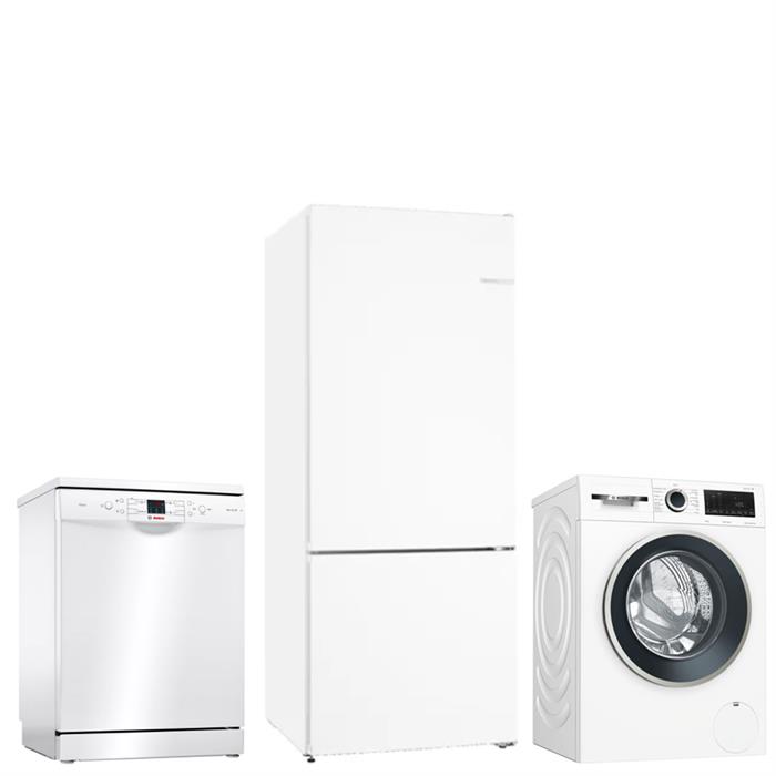 Bosch Üçlü Beyaz Eşya Seti KGN76VWF0N, WGA142X1TR, SMS44DW01T