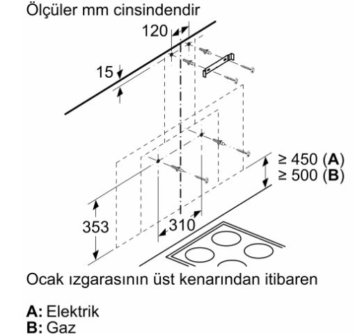 Bosch DWF95AJ60T Duvar Tipi Davlumbaz 90 cm 