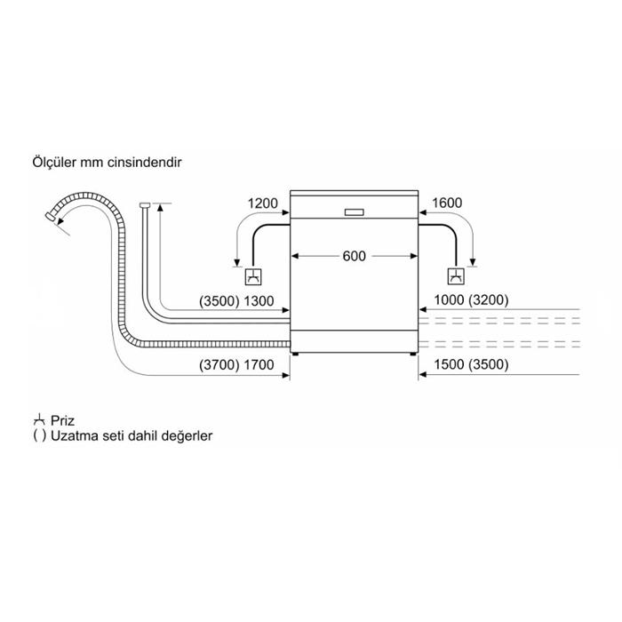 Bosch SGS4IKW61T Solo Bulaşık Makinesi
