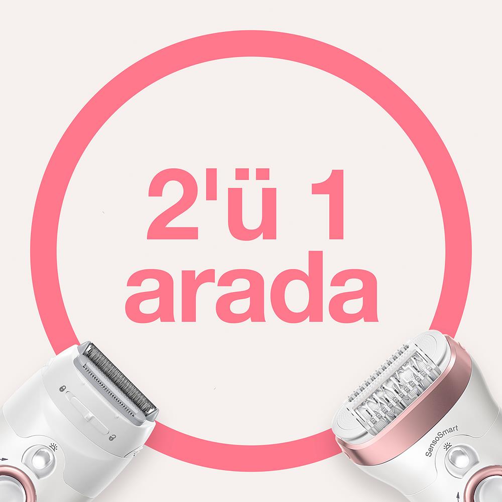 Braun Silk Epil 9 9725 SensoSmart Islak Kuru 2'si 1 Arada Epilatör