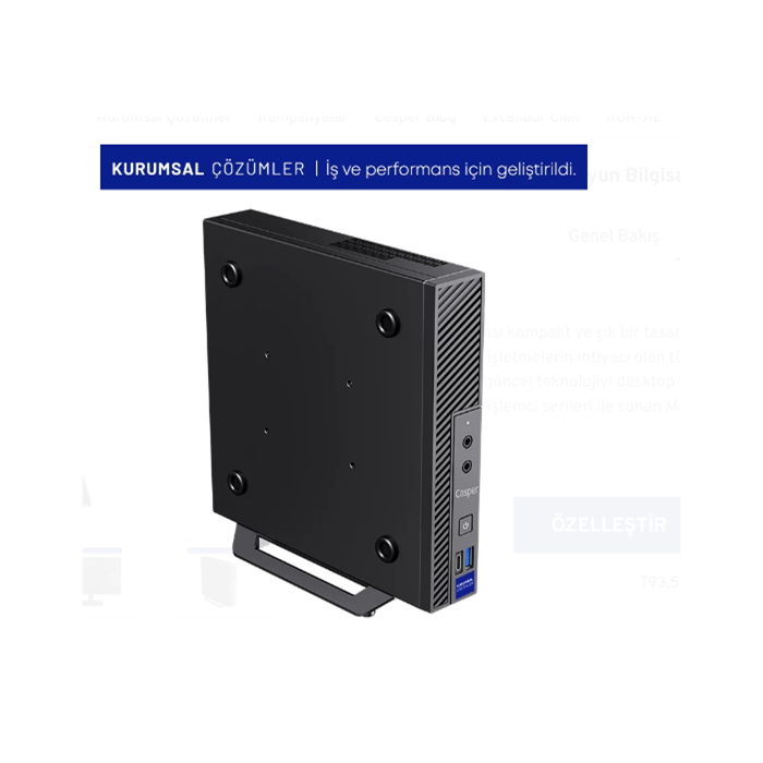 Casper Nirvana M40.1135-8V00X-V00 i5-1135G7 8 GB 500 GB SSD Iris Xe Graphics Mini PC