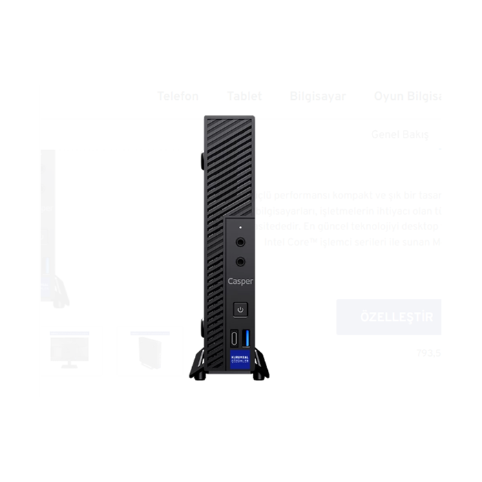 Casper Nirvana M40.1135-8V00X-V00 i5-1135G7 8 GB 500 GB SSD Iris Xe Graphics Mini PC