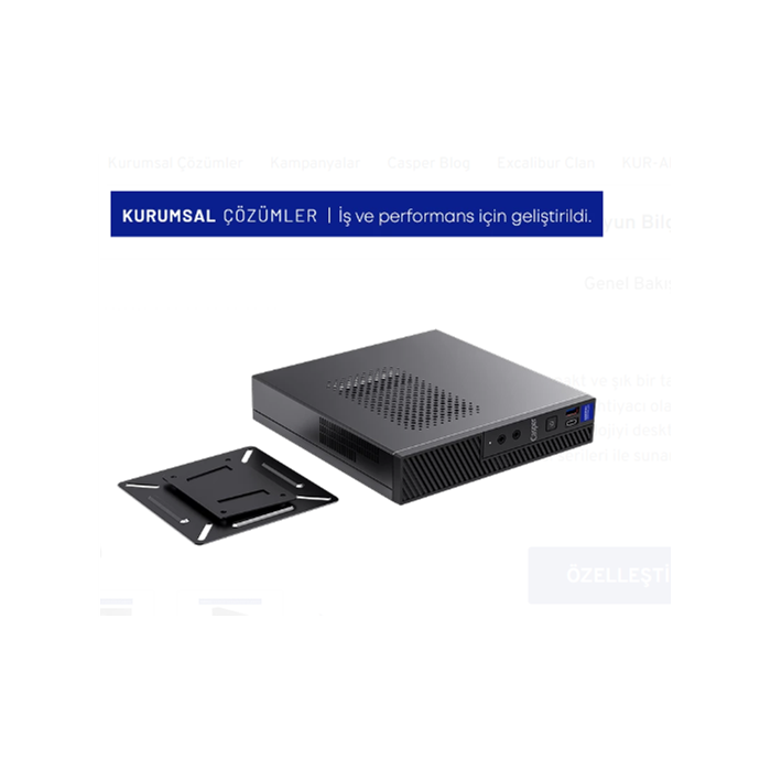 Casper Nirvana M40.1135-8V00X-V00 i5-1135G7 8 GB 500 GB SSD Iris Xe Graphics Mini PC