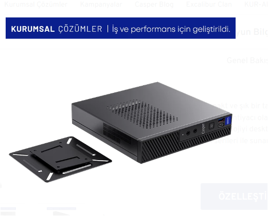 Casper Nirvana M40.1135-8V00X-V00 i5-1135G7 8 GB 500 GB SSD Iris Xe Graphics Mini PC