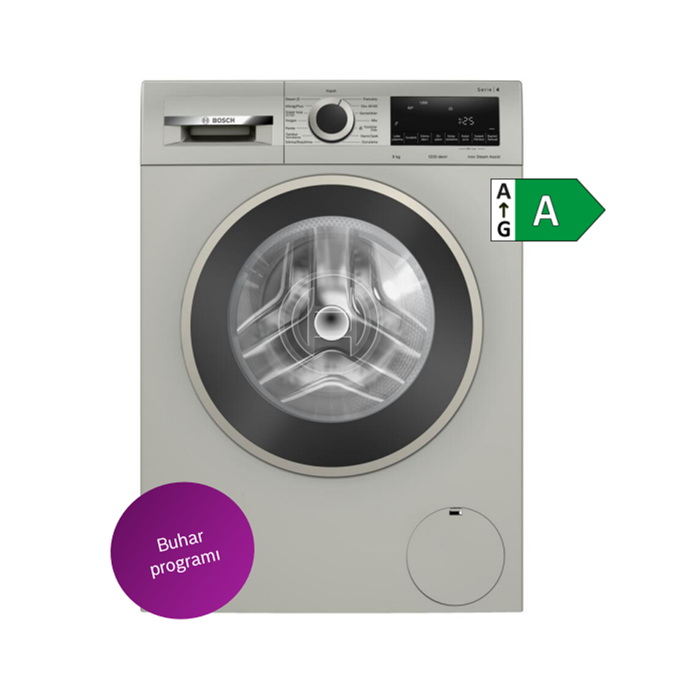 Bosch WGA142ZXTR 9 Kg 1200 Devir A Enerji Buhar Programlı Çamaşır Makinesi