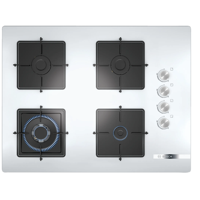 Bosch POH7C2O12O 67 cm Beyaz Cam Ankastre Ocak
