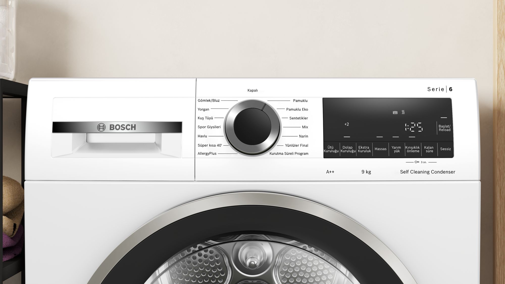 Bosch WQG244C1TR 9 kg Çamaşır Kurutma Makinesi