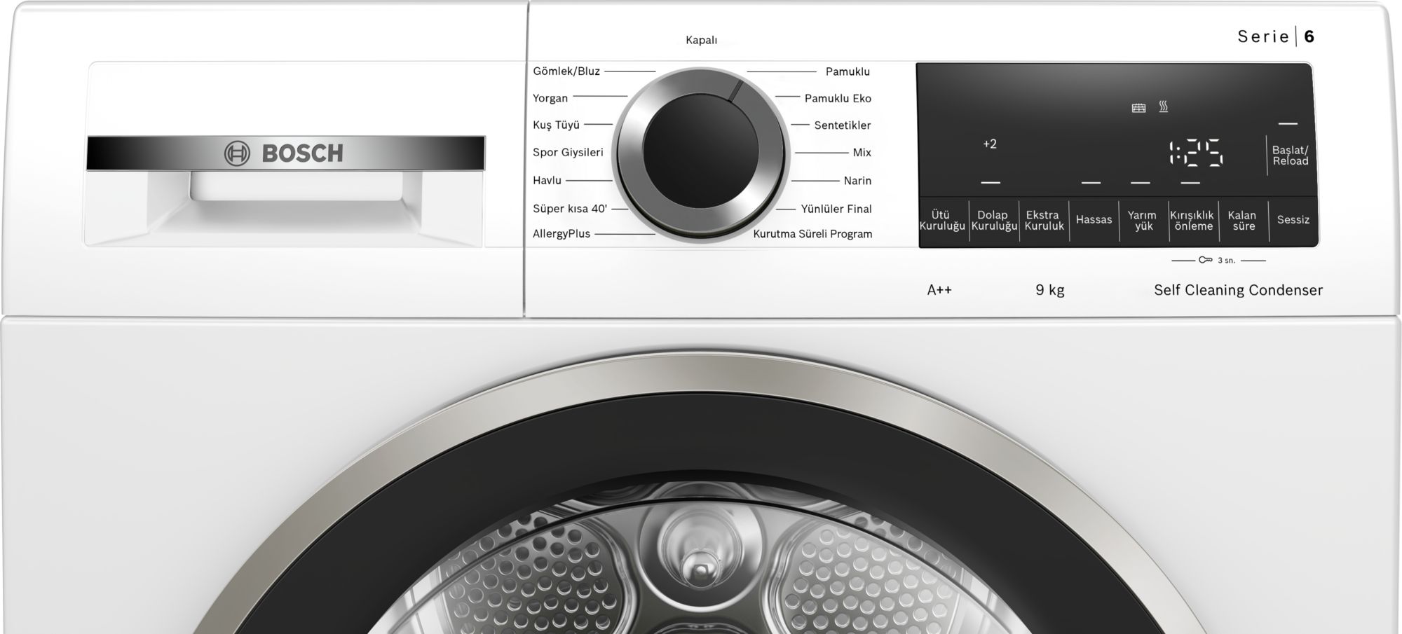 Bosch WQG244C1TR 9 kg Çamaşır Kurutma Makinesi