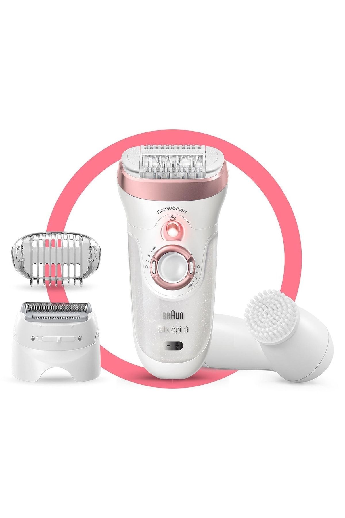 Braun Kablosuz Silk-épil 9 9855 Sensosmart, Kablosuz, Islak & Kuru, 3'ü 1 Arada Epilatör