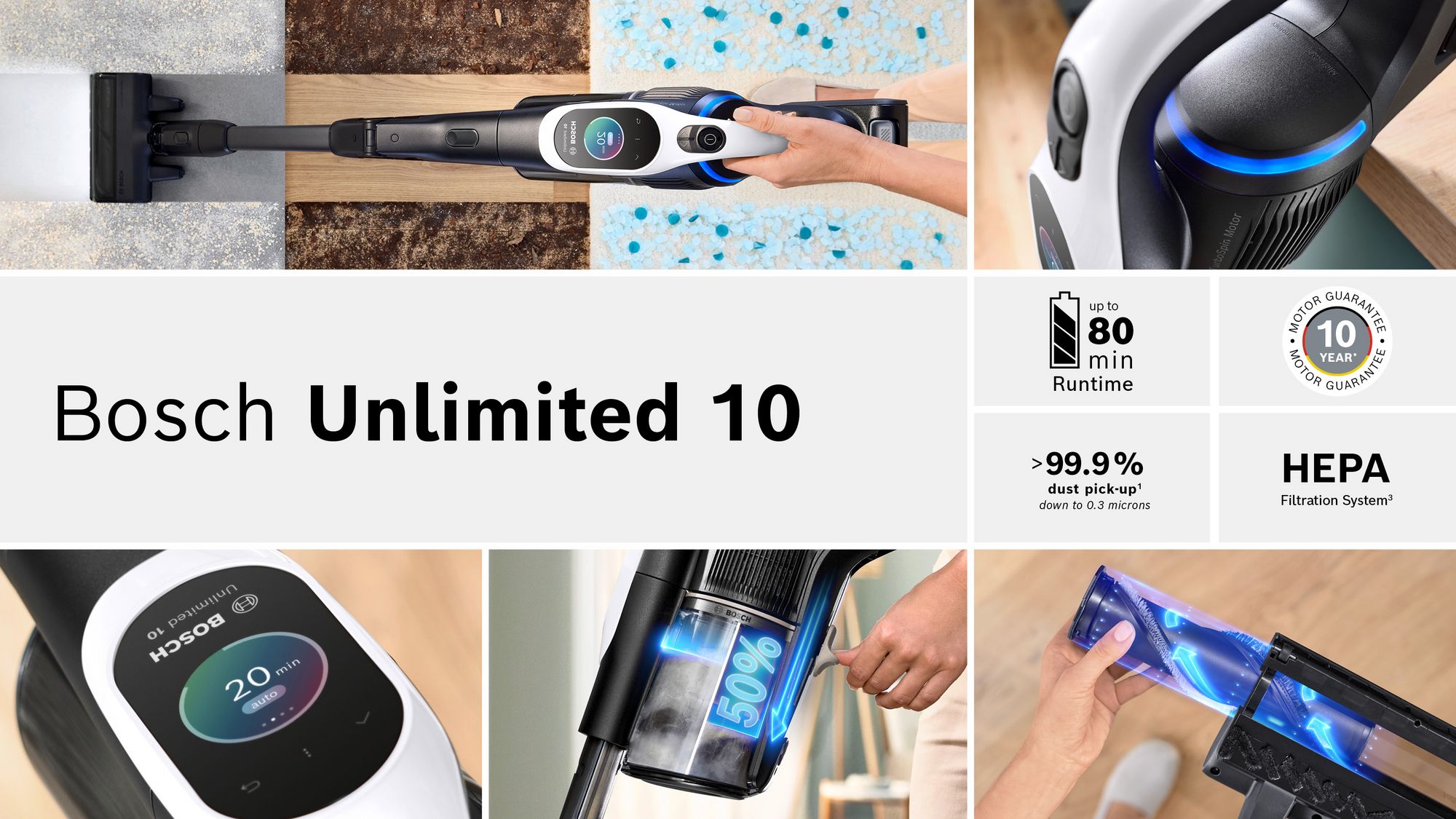 Bosch Unlimited Serie 10 BCS1041WAC Şarjlı Süpürge