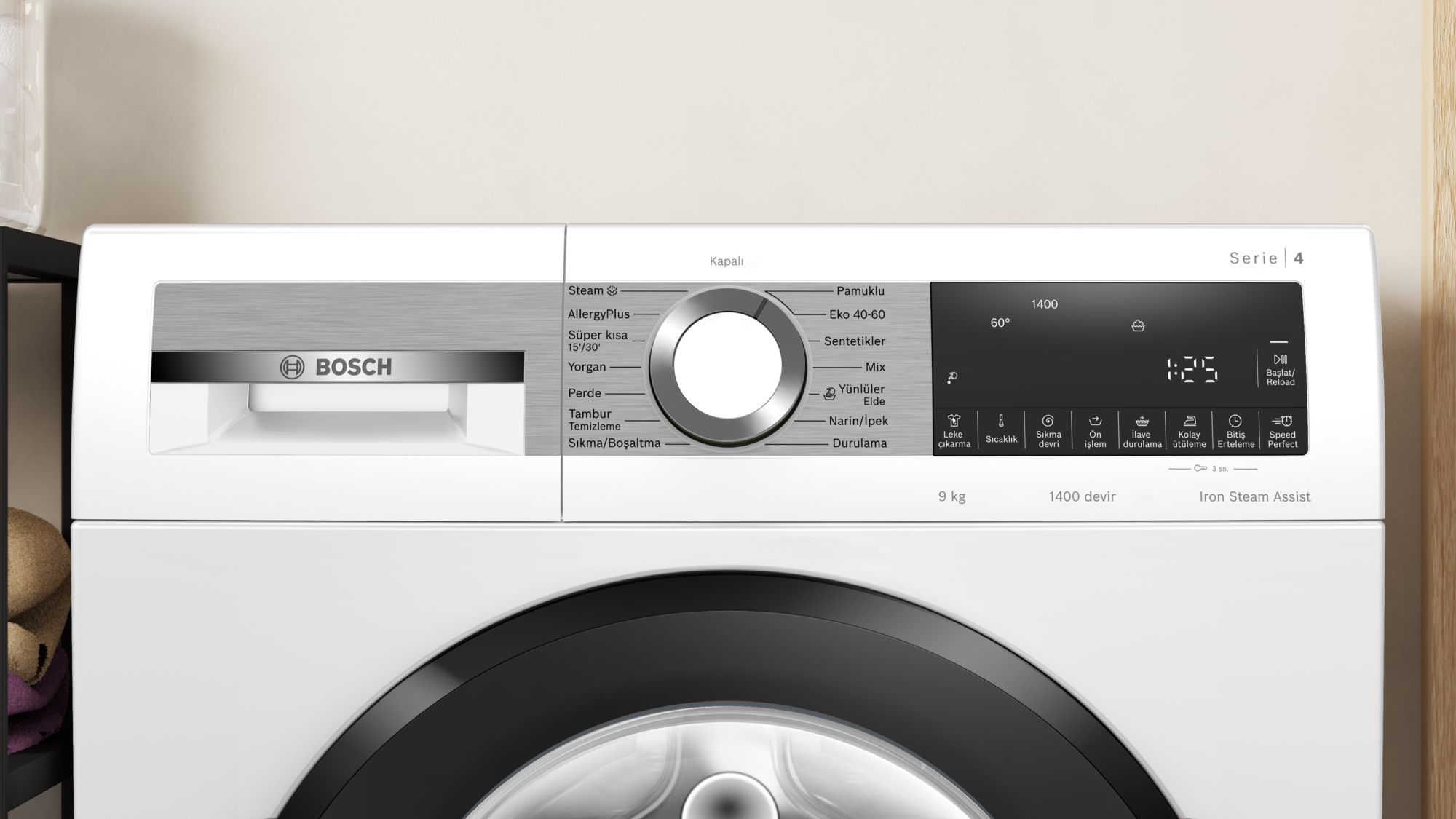 Bosch WGA244Z1TR 1400 Devir 9 kg Çamaşır Makinesi