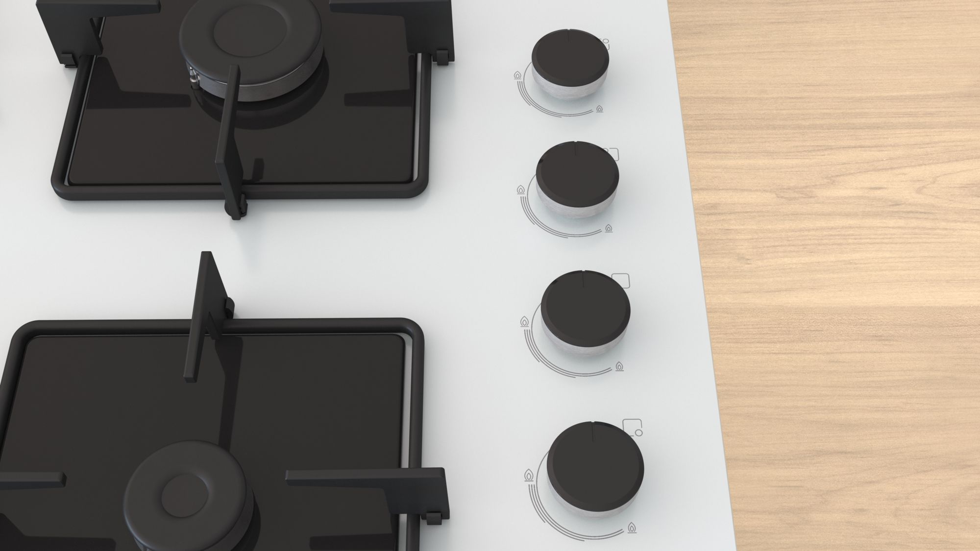 Bosch POP0C2P30O Beyaz Set Üstü Ocak