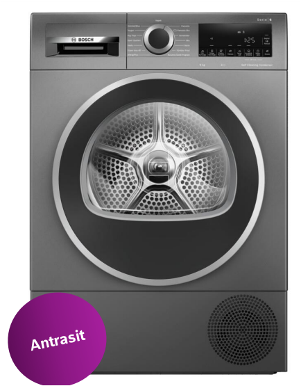 Bosch WQG2420RTR 9 Kg A++ Antrasit Çamaşır Kurutma Makinesi