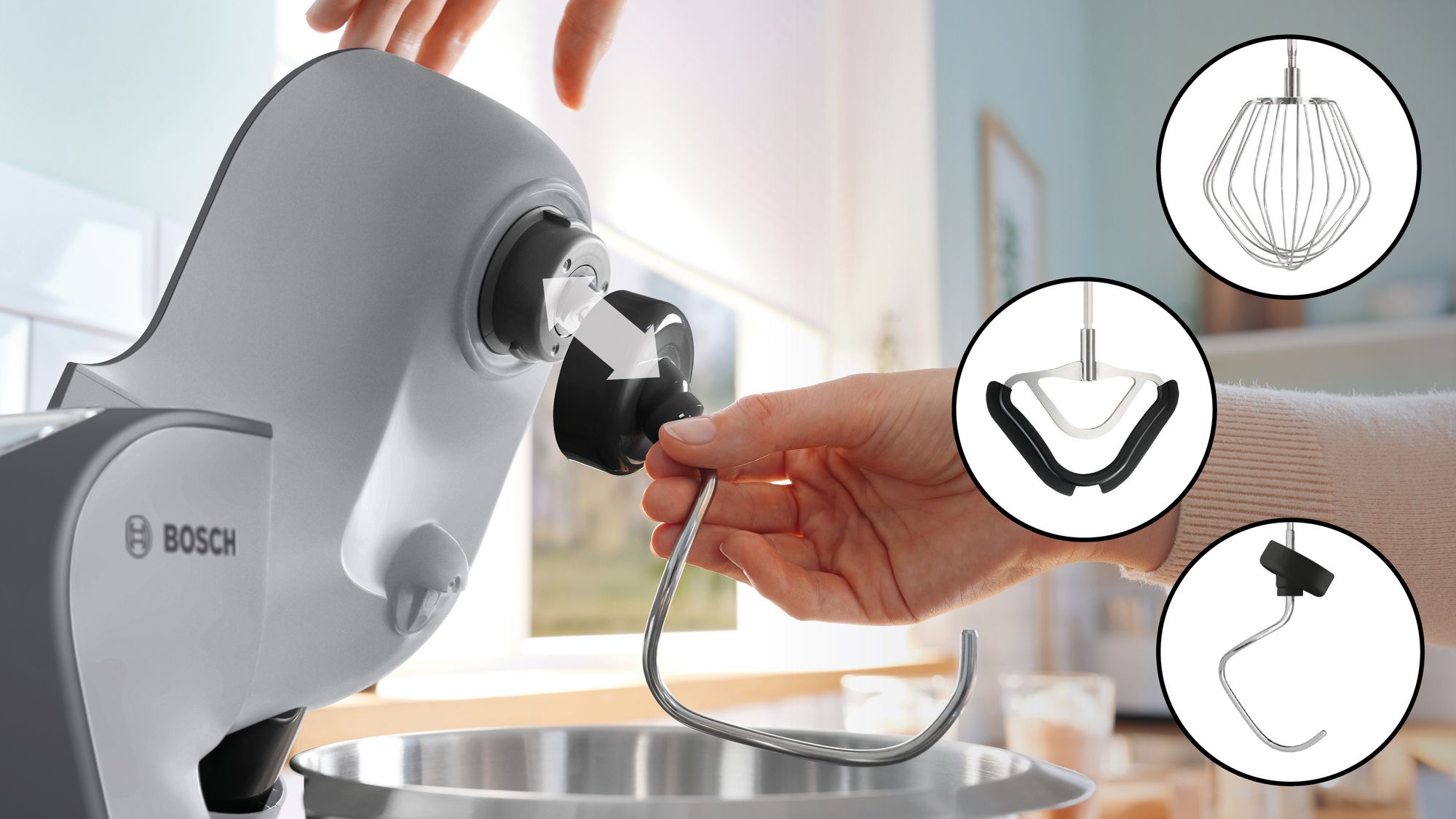 Bosch MUM58359 Serie 4 Mutfak Makinesi 1000 W Metalik İnoks