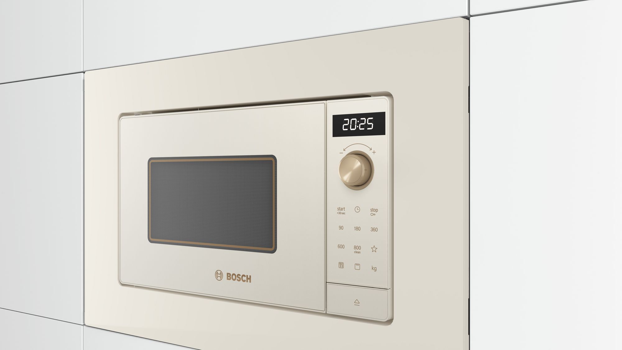 Bosch BEL623MP3 İnci Beyazı Ankastre Mikrodalga Fırın